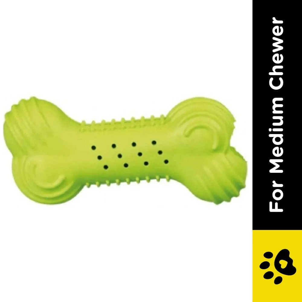 Trixie Cooling Bone Natural Rubber Chew Toy for Dogs (Green)