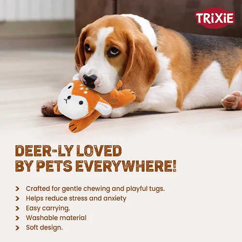 Trixie Deer Plush Toy for Dogs (Brown)