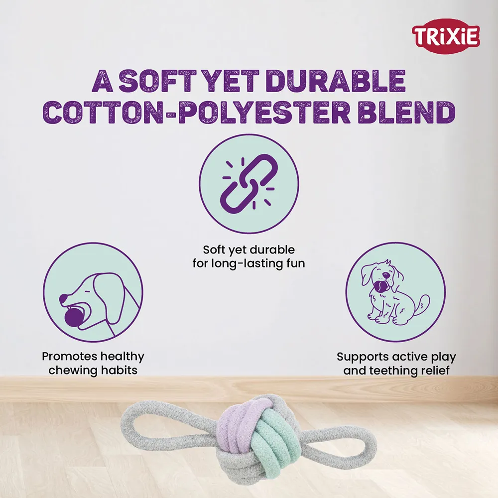 Trixie Junior Knotted Ball Rope Toy with Loops for Dogs