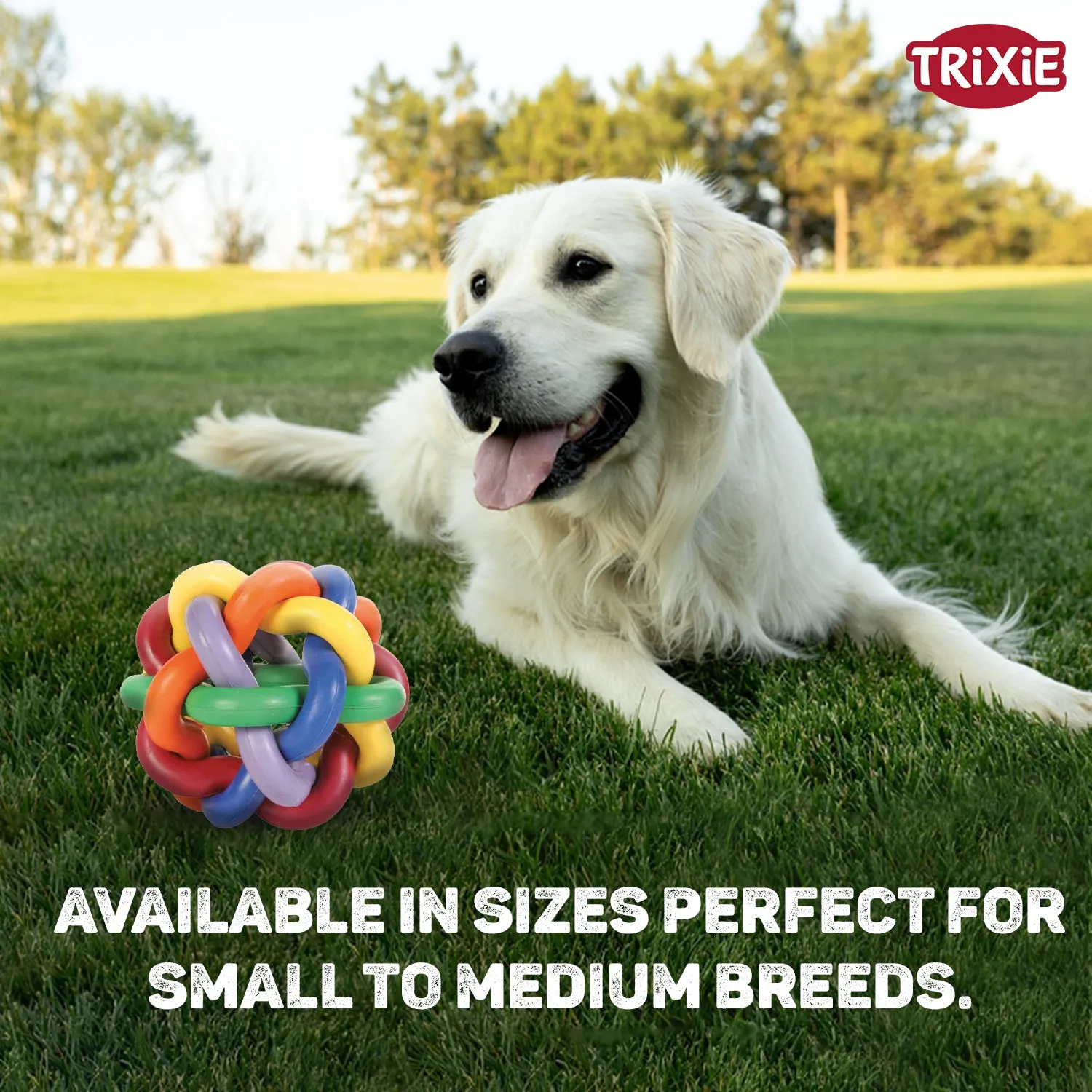 Trixie Natural Rubber Knotted Ball Chew Toy for Dogs