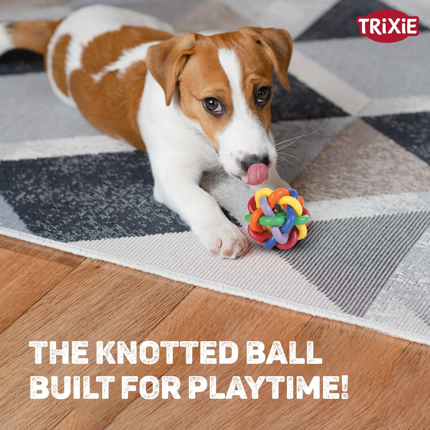 Trixie Natural Rubber Knotted Ball Chew Toy for Dogs