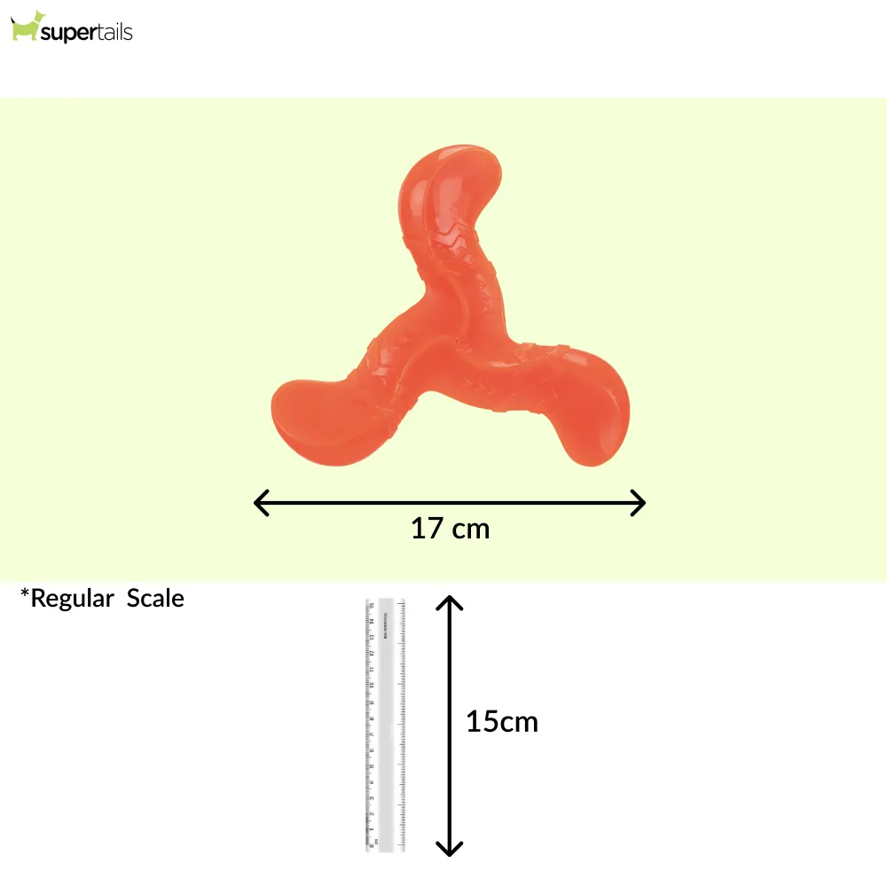 Trixie Triplex Bungee Boomerang Chew Toy for Dogs (Orange)