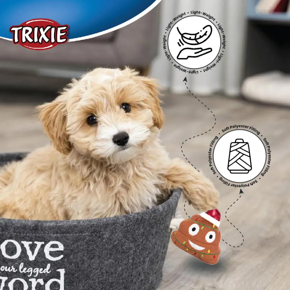 Trixie Xmas Emoticon Plush Toy for Dogs