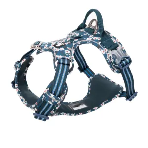 Truelove Floral No Pull 3M Reflective Harness for Dogs (Saxony Blue)