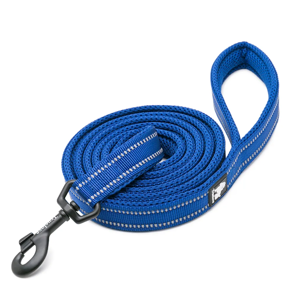 Truelove Royal Classic leash with D Rings for Dogs (Blue  110cm)