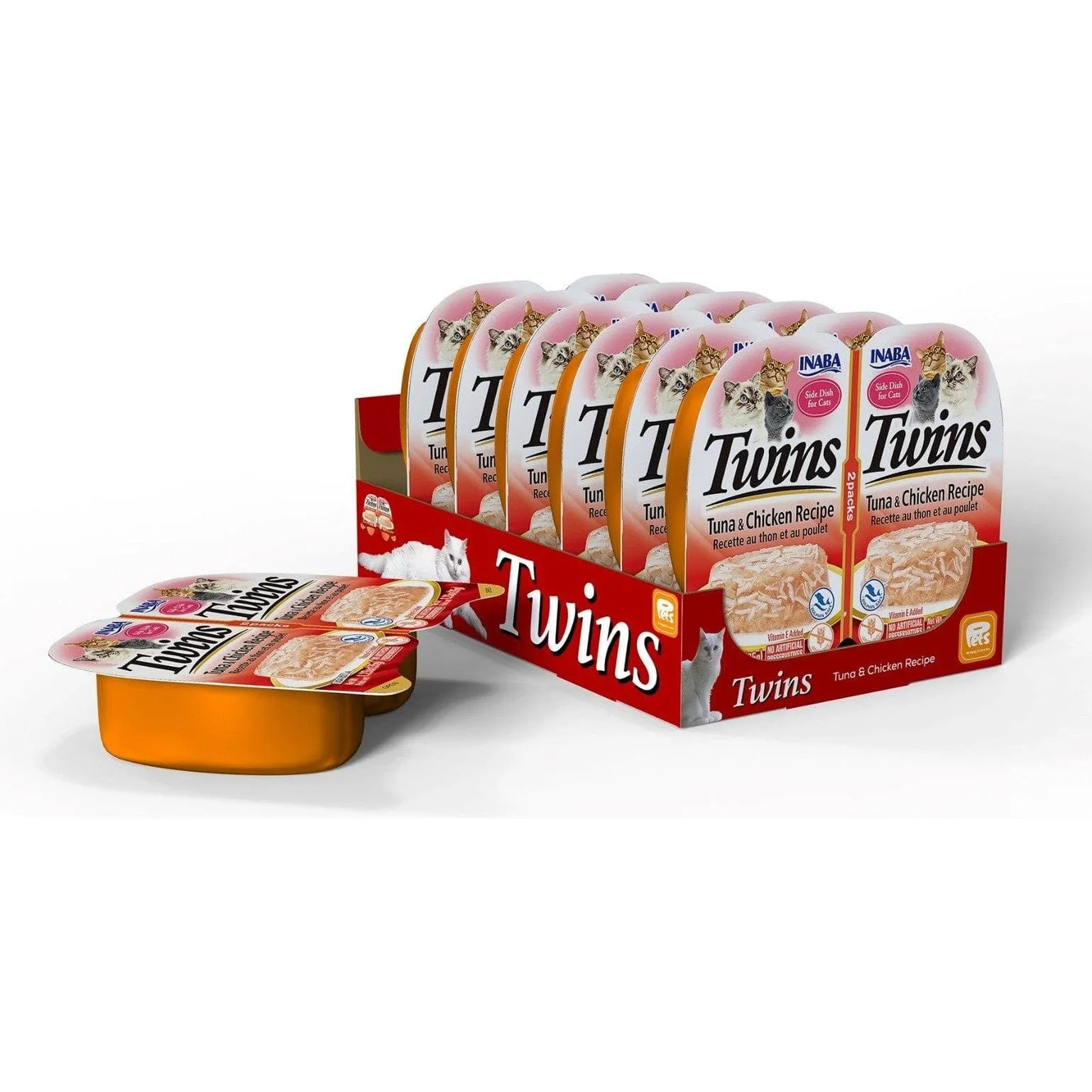 Twins - Tuna & Chicken Recipe 35gx2x6 cups Pets Qatar
