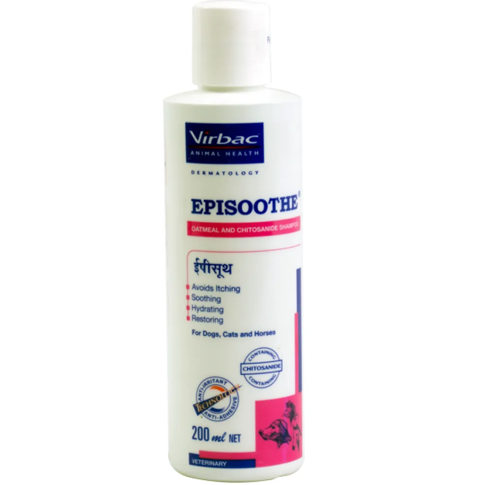 Virbac Episoothe Oatmeal Shampoo (200ml) and Intas Eazypet Dog Deworming Tablet Combo