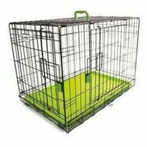 VOYAGER WIRE CRATE - 2 DOORS S, GREEN Pets Qatar