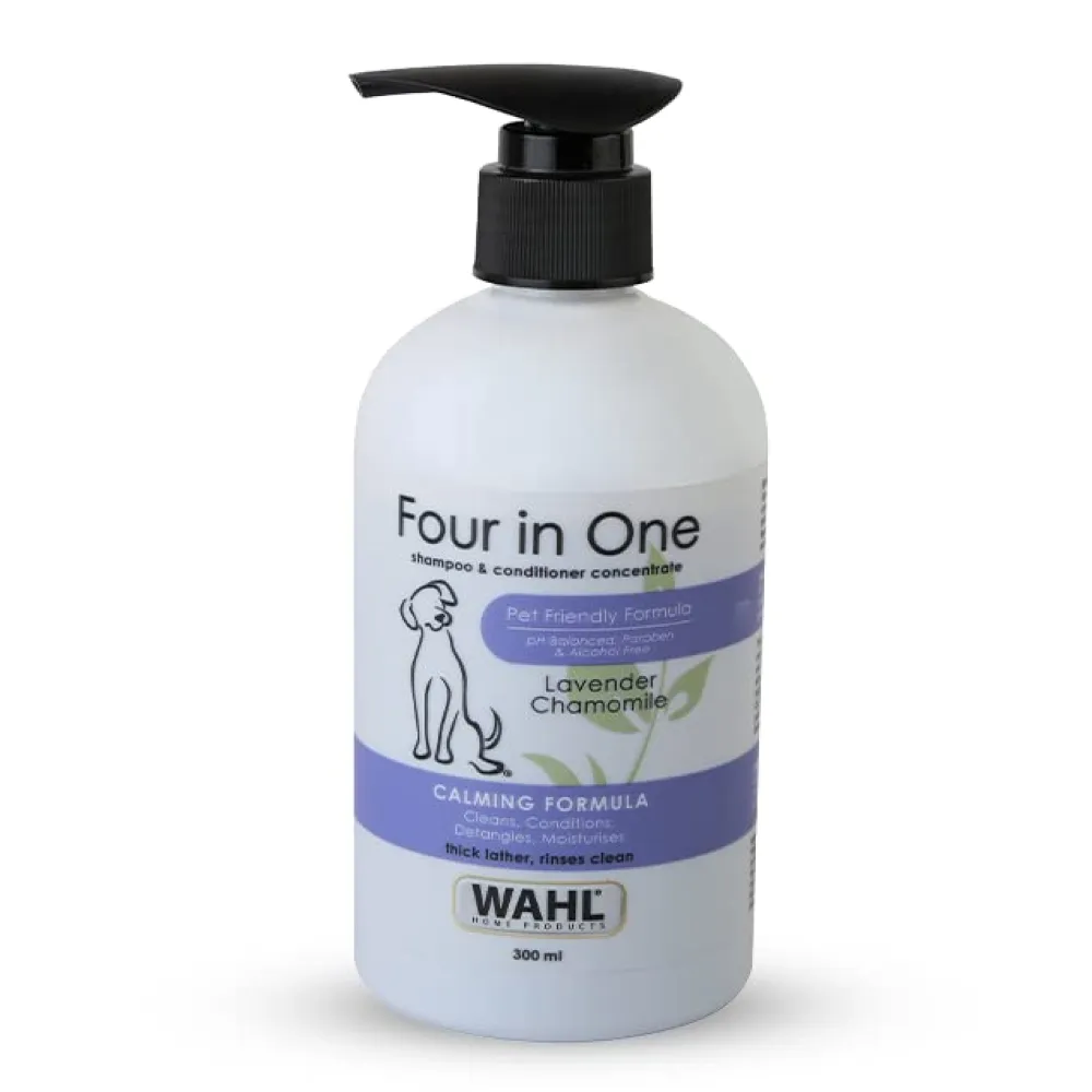 Wahl 4 in 1 Lavender Chamomile Calming Shampoo & Drools Absolute Vitamin Supplement Tablets Dog Combo