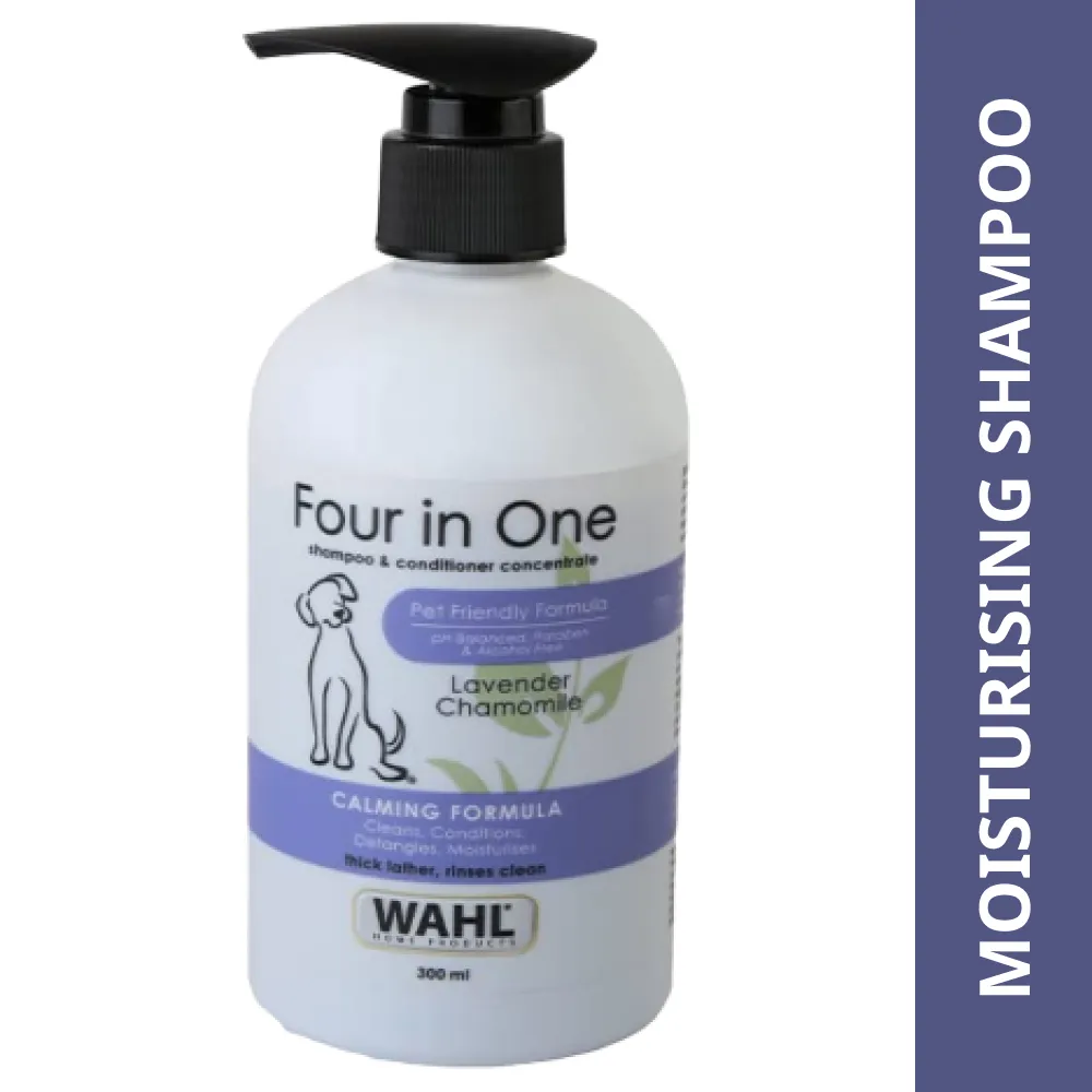 Wahl 4 in 1 Lavender Chamomile Calming Shampoo & Drools Absolute Vitamin Supplement Tablets Dog Combo