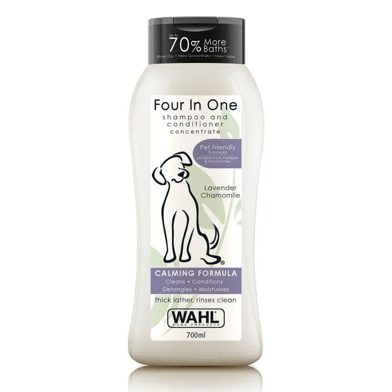 Wahl 4 in 1 Lavender Chamomile Calming Shampoo & Drools Absolute Vitamin Supplement Tablets Dog Combo
