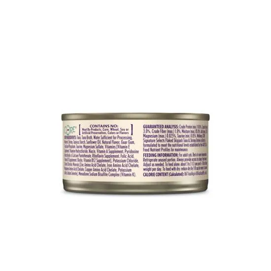 Wellness CORE Signature Selects Flaked Skipjack Tuna with Shrimp Entre Wet Cat Food 79g x 12