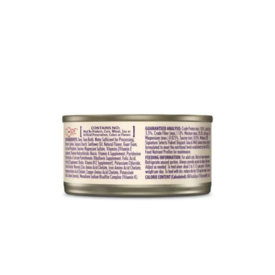 Wellness CORE Signature Selects Flaked Skipjack Tuna with Wild Salmon Entre Wet Cat Food 79g x 12