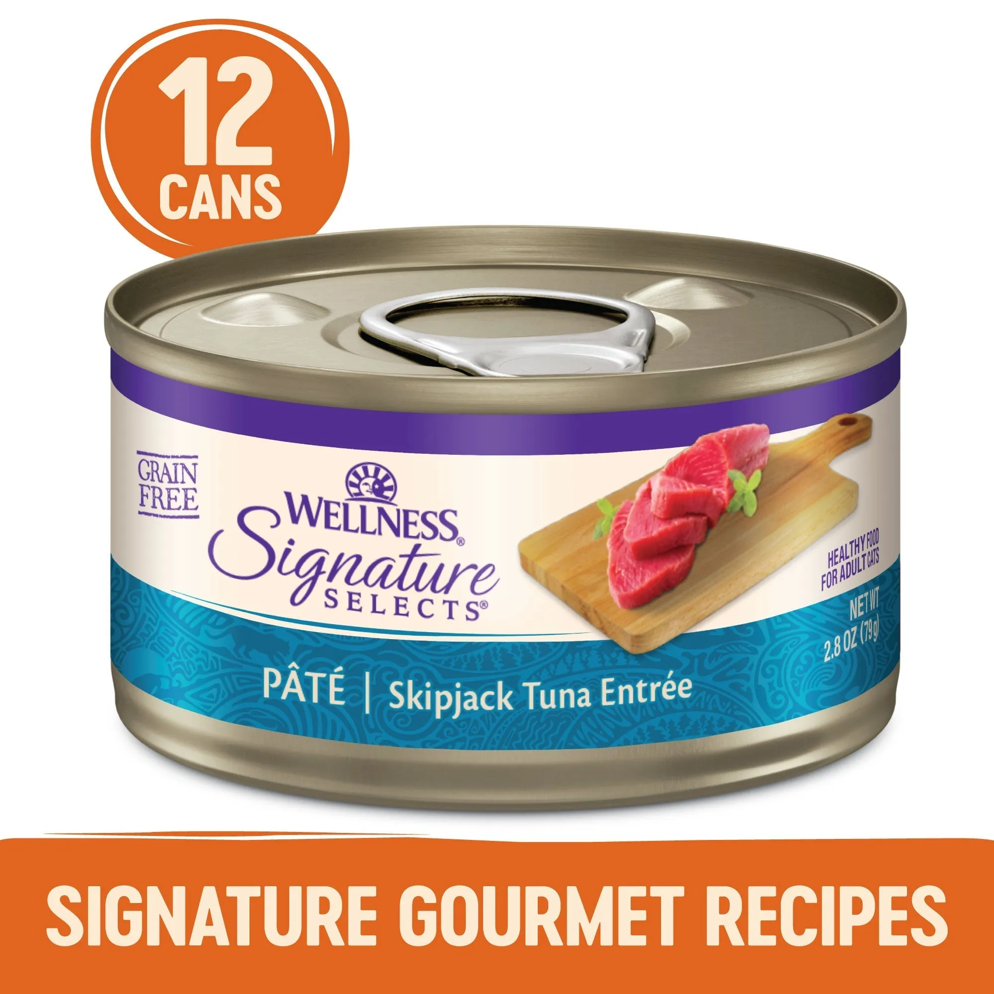 Wellness CORE Signature Selects Pat Skipjack Tuna Entre Wet Cat Food 79g x 12