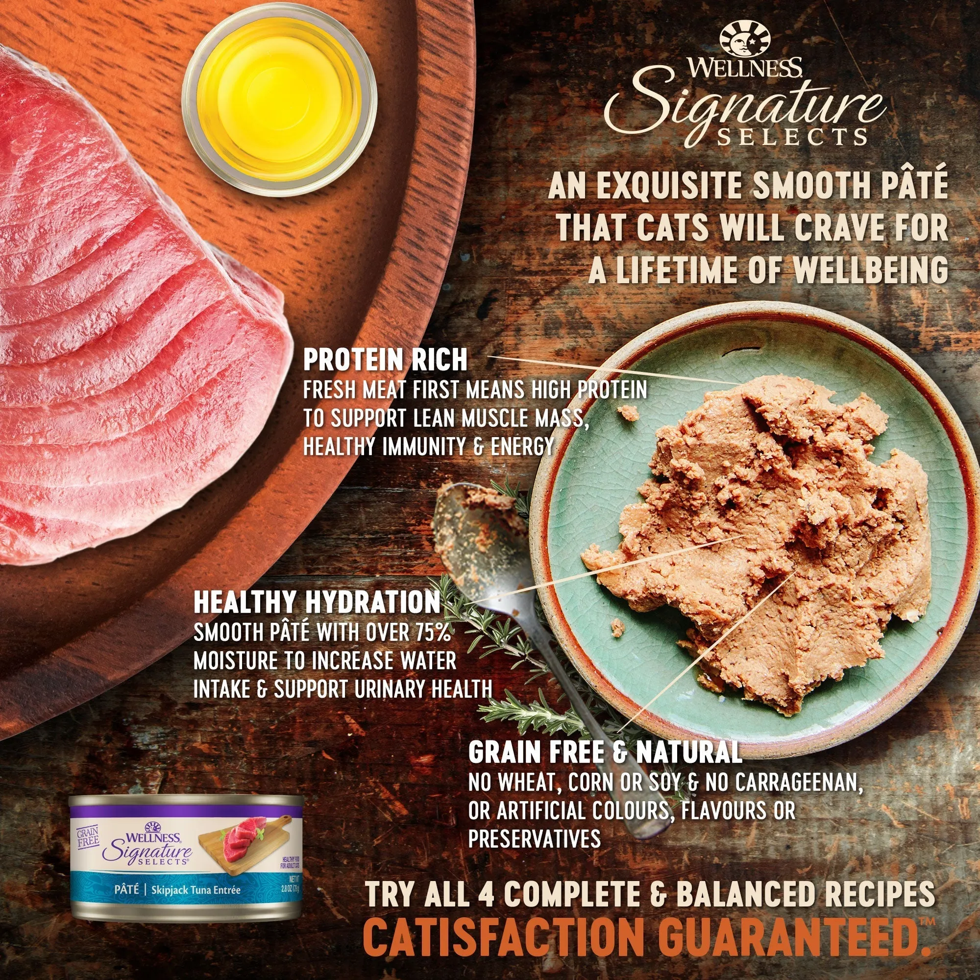 Wellness CORE Signature Selects Pat Skipjack Tuna Entre Wet Cat Food 79g