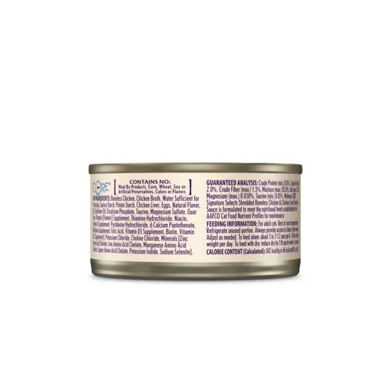 Wellness CORE Signature Selects Shredded Chicken and Chicken Liver Entre Wet Cat Food 79g