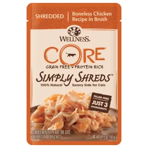 Wellness CORE Simply Shreds Shredded Chicken Recipe in Broth Wet Cat Food 50g x 12