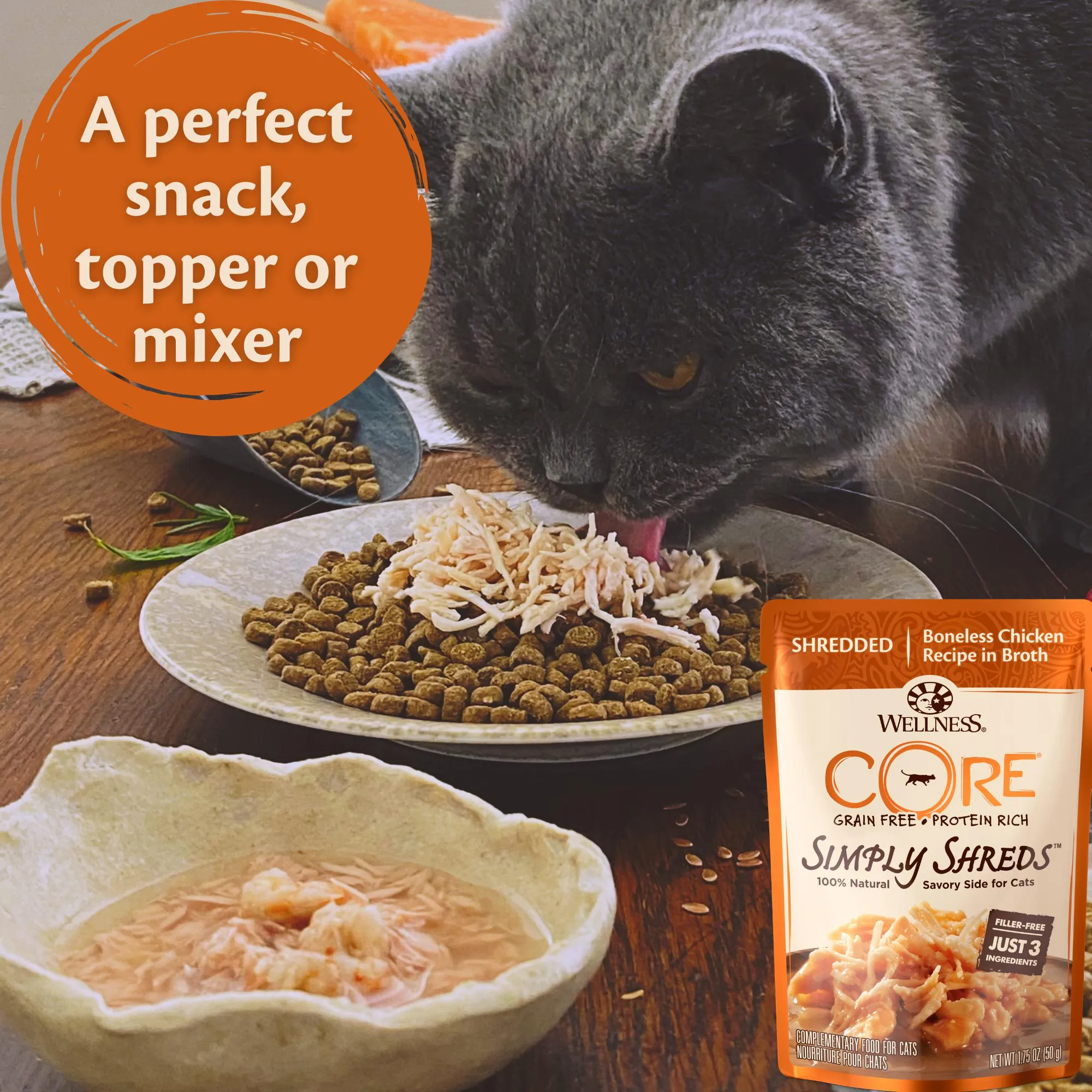 Wellness CORE Simply Shreds Shredded Chicken Wet Cat Food 50g