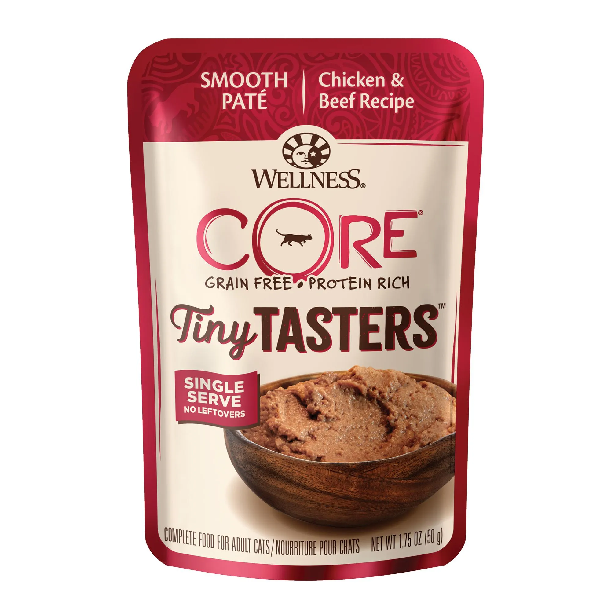 Wellness CORE Tiny Tasters Chicken and Beef Pat Wet Cat Food 50g x 12