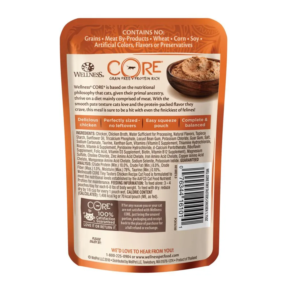 Wellness CORE Tiny Tasters Chicken Pat Wet Cat Food 50g x 12