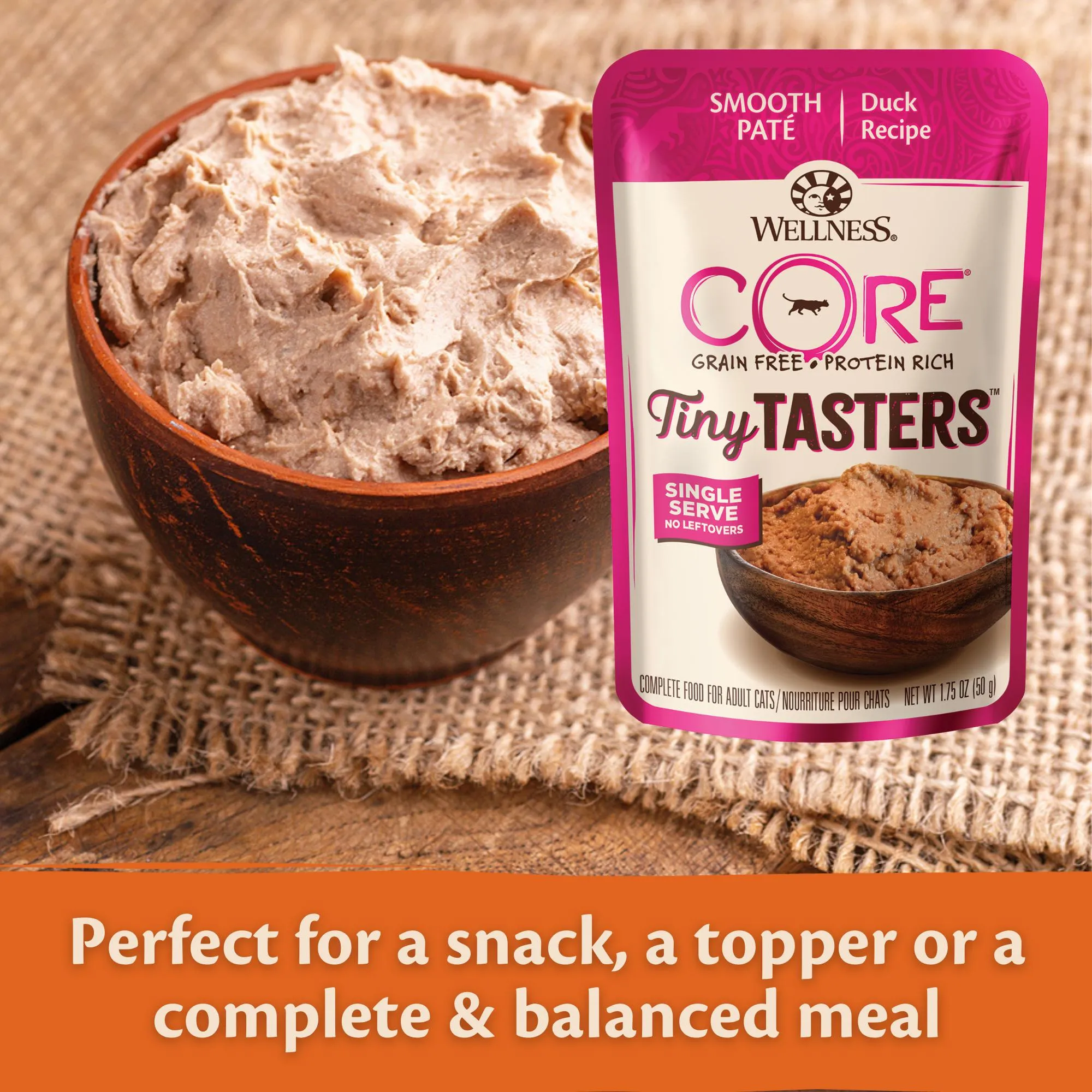 Wellness CORE Tiny Tasters Duck Pat Wet Cat Food 50g x 12