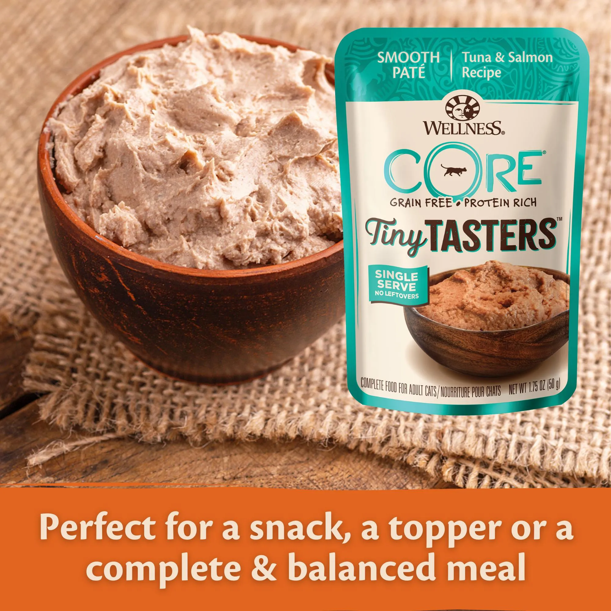 Wellness CORE Tiny Tasters Tuna and Salmon Pat Wet Cat Food 50g