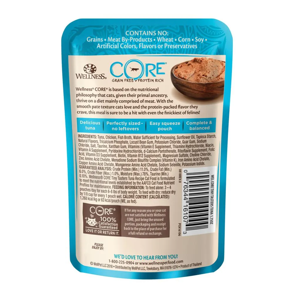 Wellness CORE Tiny Tasters Tuna Pat Wet Cat Food 50g x 12