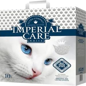 WHITE premium clumping cat litter-ultra compact granulation-with MAX ODOUR ATTACK JASMINE AROMA 10L Pets Qatar
