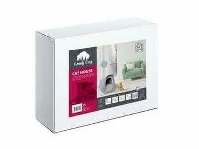 Woody Cozy Cat House Brown Pets Qatar