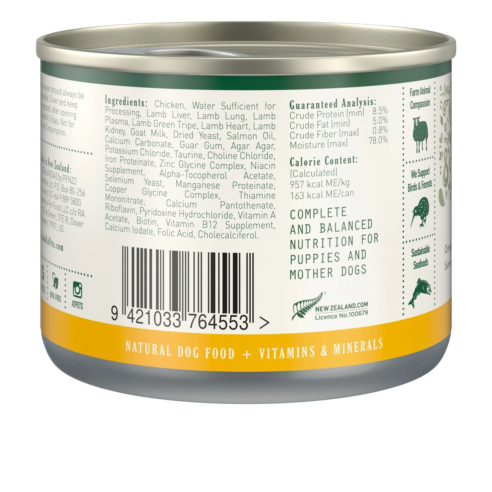 Zealandia Puppy and Mama Chicken Mousse Pate Wet Food 170g x24