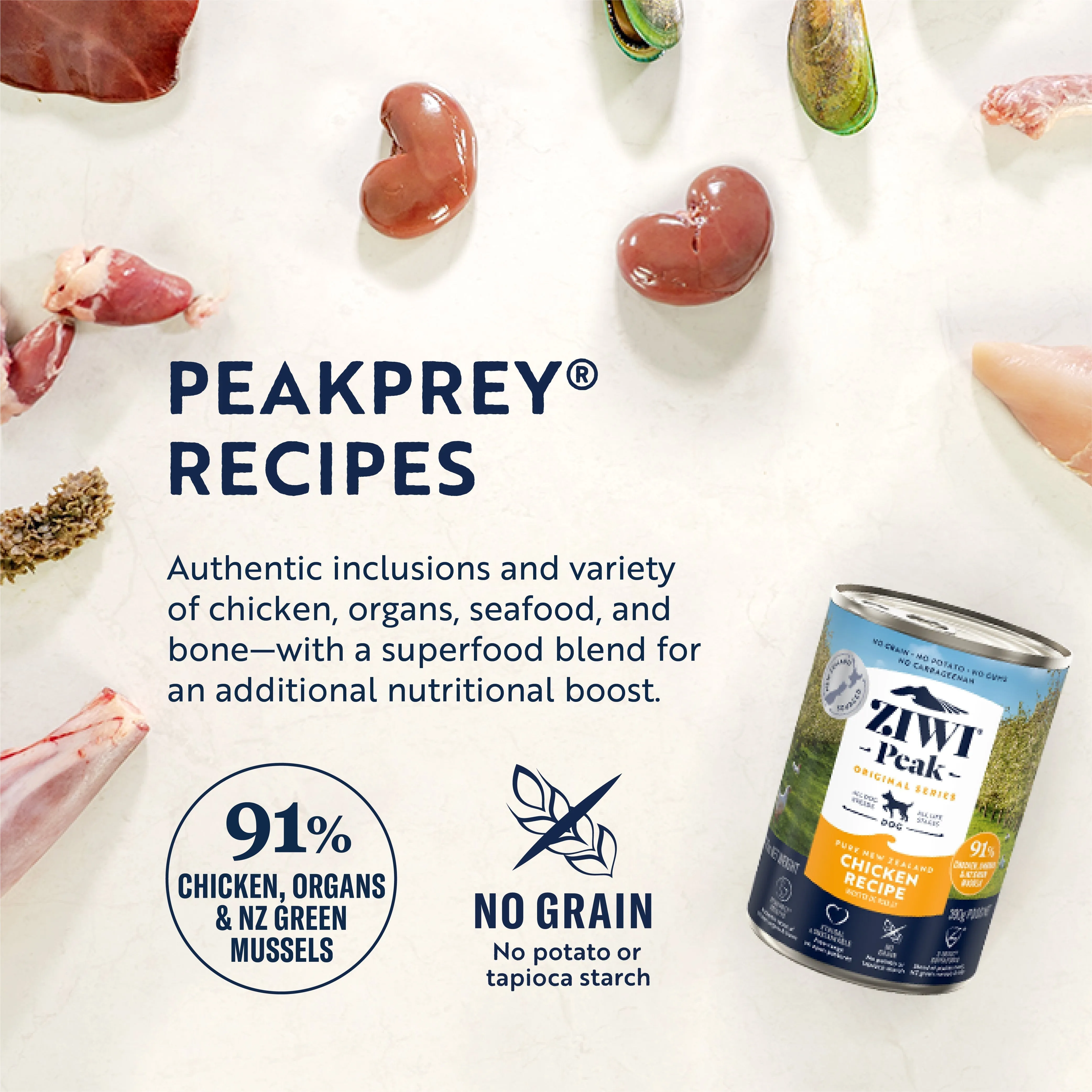 ZIWI Peak Wet Chicken Recipe Dog Food 390g