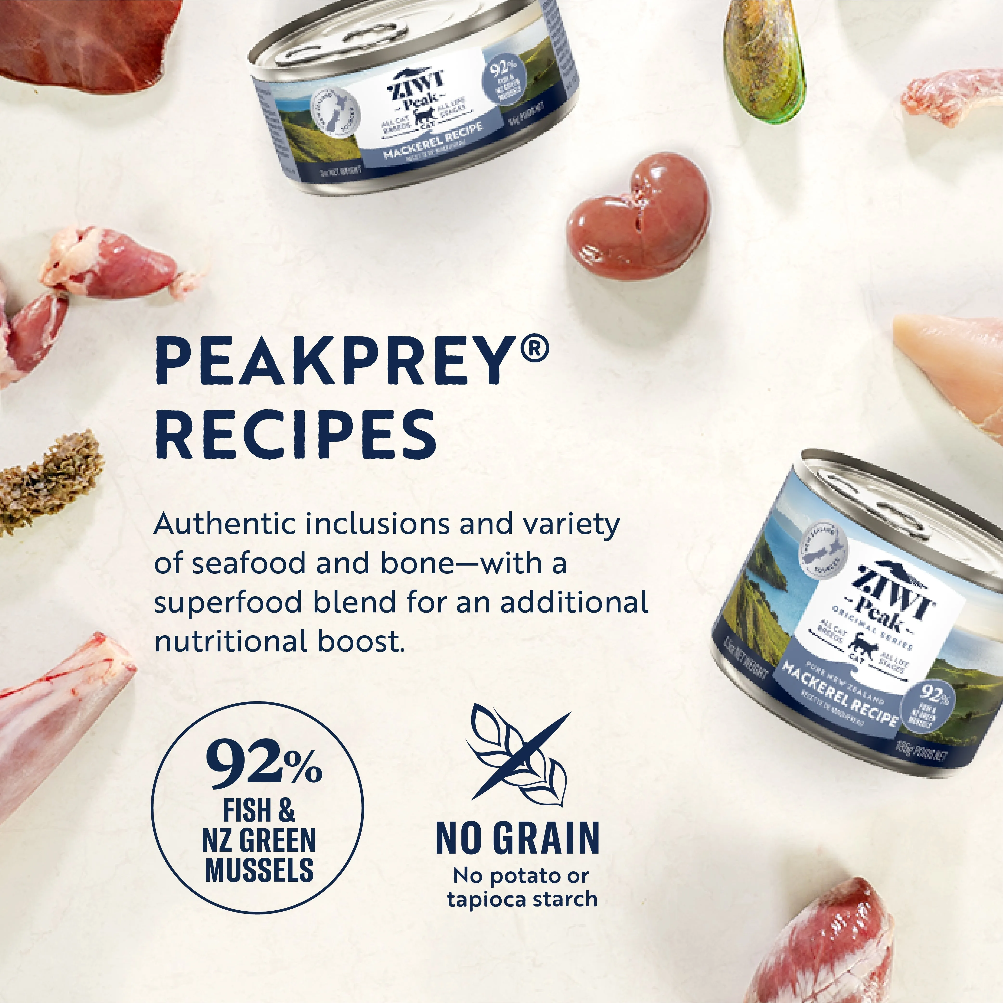 ZIWI Peak Wet Mackerel Recipe Cat Food 185g x 12